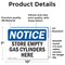 Signmission Store Empty Gas Cylinders Here, 10 in W x Rectangle, Vinyl Decal OS-2PACK-NS-D-710-L-16627 - alternate 2